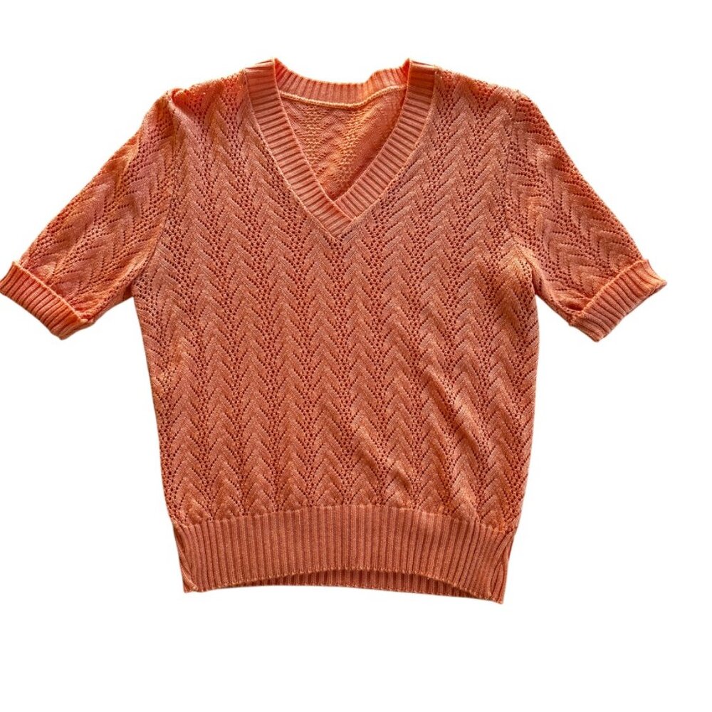 Vintage Pointelle Knit Sweater